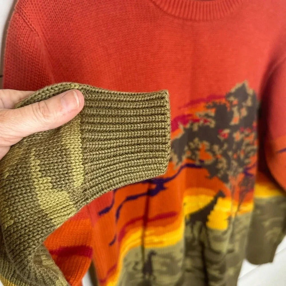 Vintage JH Collectibles Giraffe Serengeti Pullover Knit Sweater - Size Medium - Picture 5 of 7
